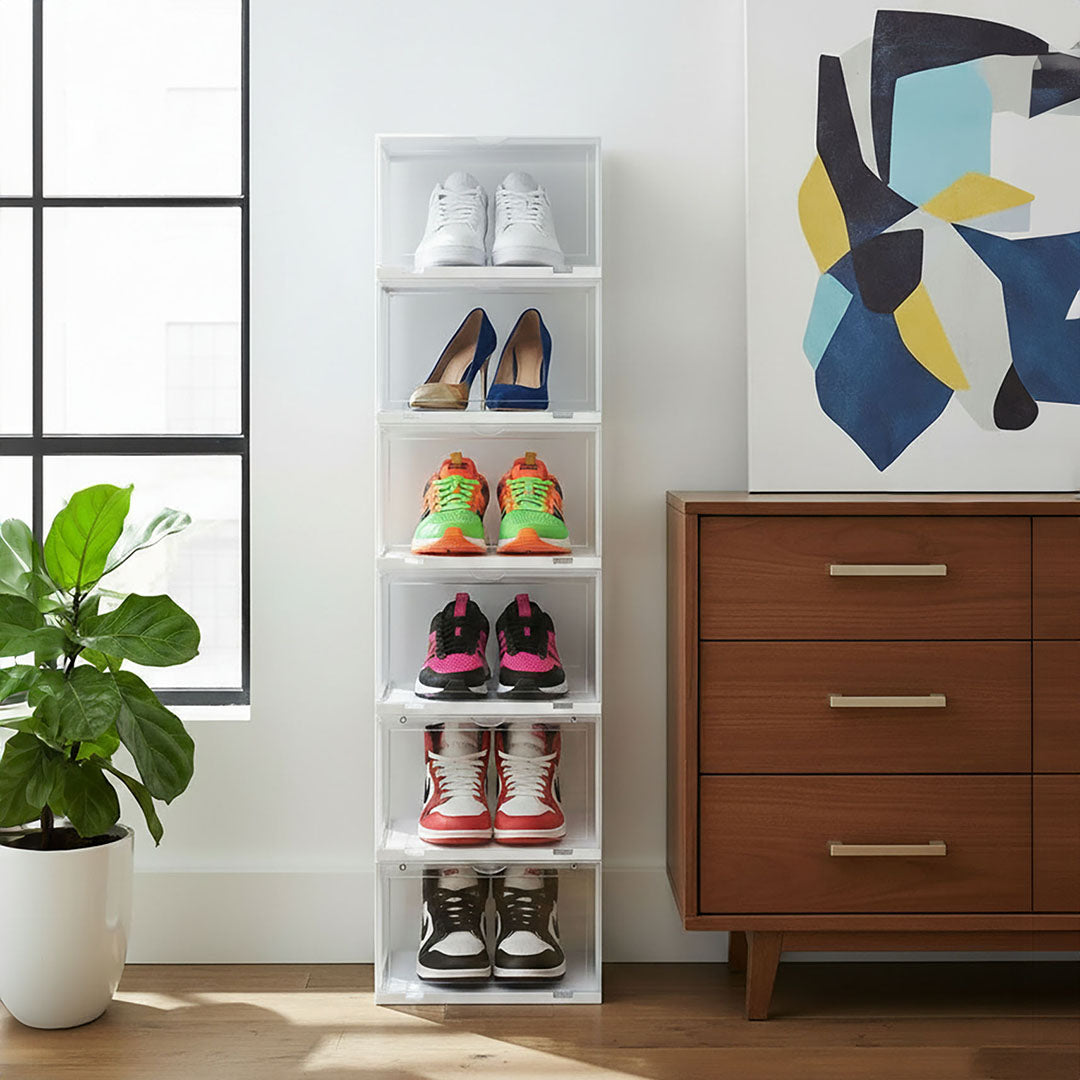 6 Tier Transparent Shoe Organiser