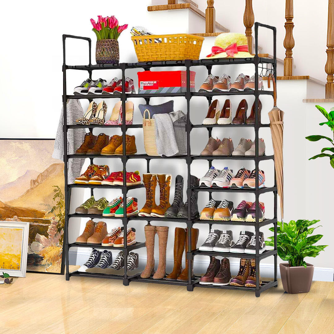 21-Shelf Tier Shoe Storage with Handle