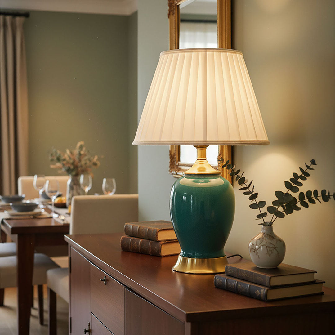 Ceramic Table Lamp Green