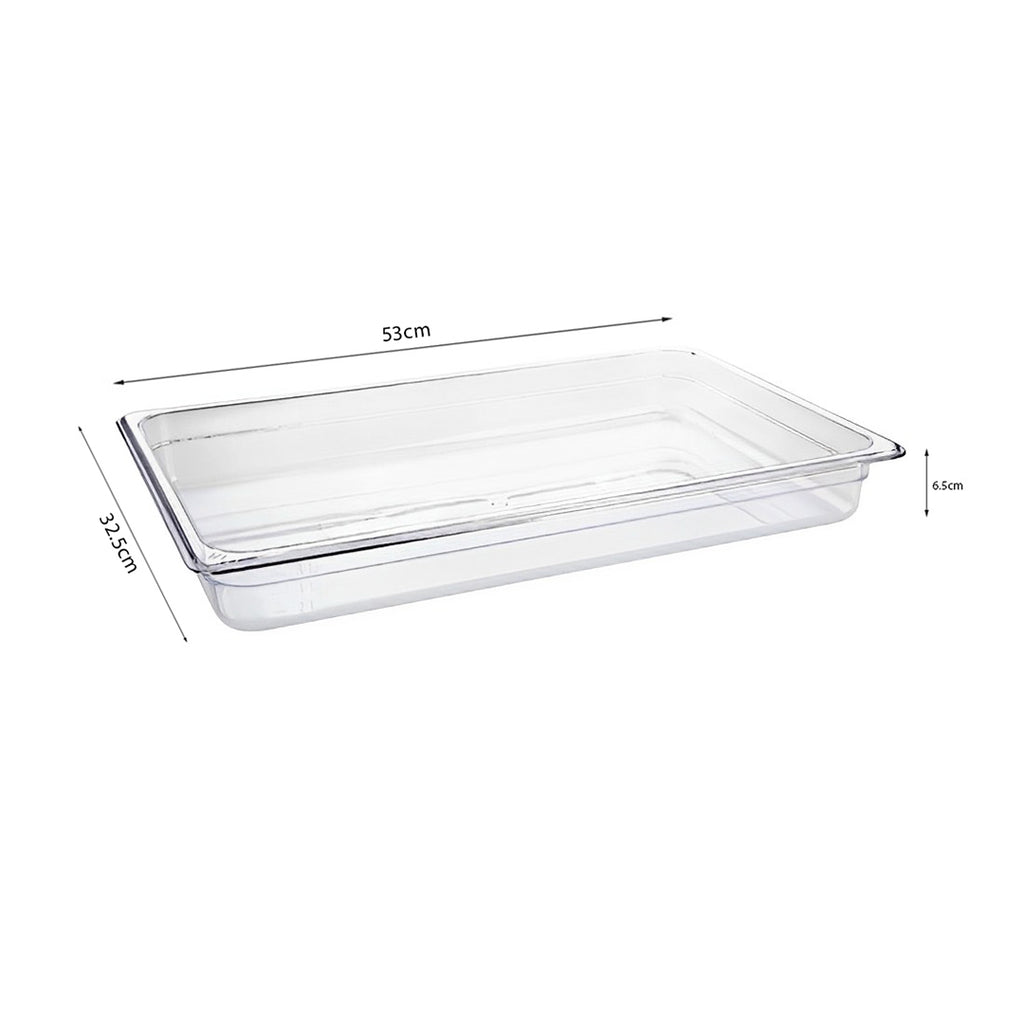 65mm Clear GN Pan 1/1 Food Tray with Lid