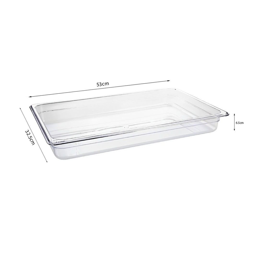 65mm Clear GN Pan 1/1 Food Tray with Lid