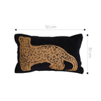 SOGA 30cm Modern Charcoal Gray Leopard Pattern Throw Pillow