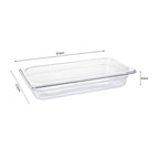 65mm Clear GN Pan 1/3 Food Tray with Lid