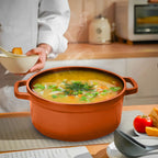 Cast Iron Porcelain Casserole 3.6L Orange 24cm