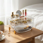 2 Tier Transparent Multifunctional Countertop Cosmetic Storage Organiser