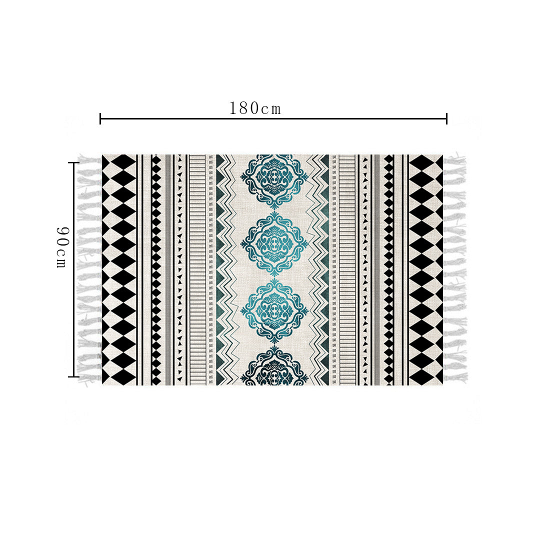 SOGA 90cm Boho Bathroom Rug Vintage Kitchen Area Runner Rugs Home Decor