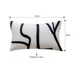 SOGA 2X 30cm Rectangular Modern Minimalist Black Letter Print Throw Pillow