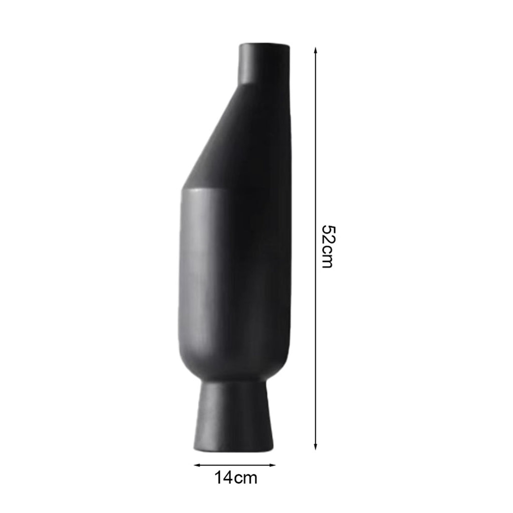 14x52cm  Ornament Black Modern Minimalist Vase