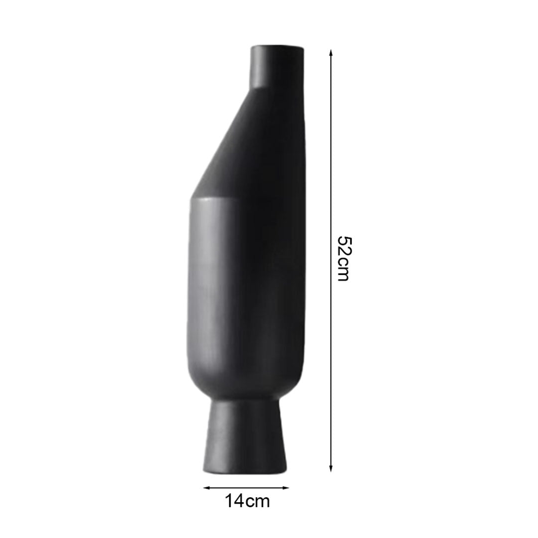 14x52cm  Ornament Black Modern Minimalist Vase