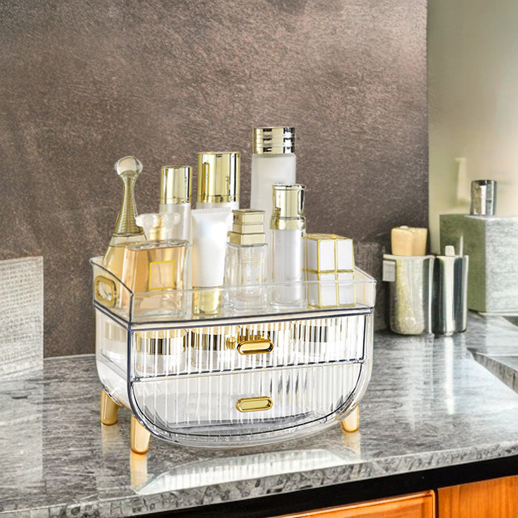 3 Tier Transparent Multifunctional Countertop Cosmetic Storage Organiser