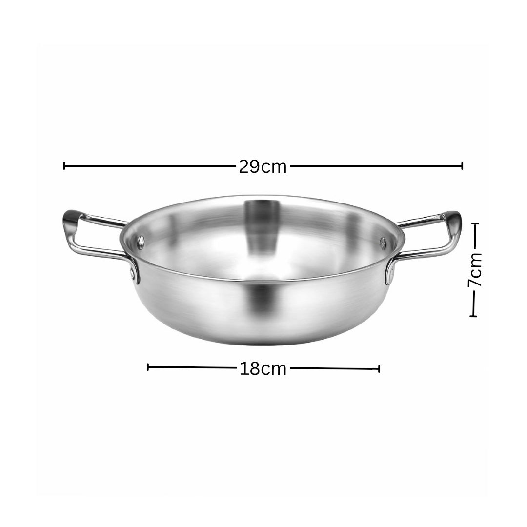 18cm Premium Silver Seafood Dry Pot Stockpot