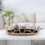 38cm Round Vanity Tray Organiser with Handles