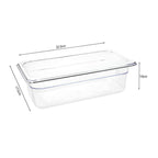 100mm Clear GN Pan 1/3 Food Tray with Lid