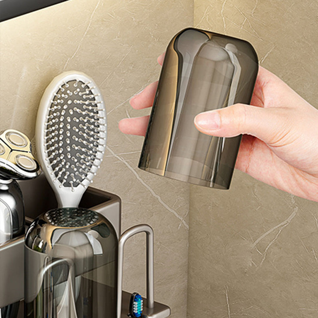 21cm Wall-Mounted Bathroom Storage Rack