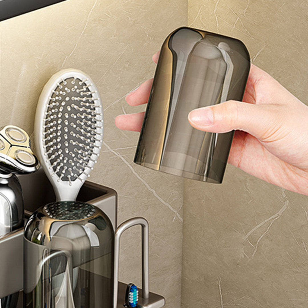 21cm Wall-Mounted Bathroom Storage Rack