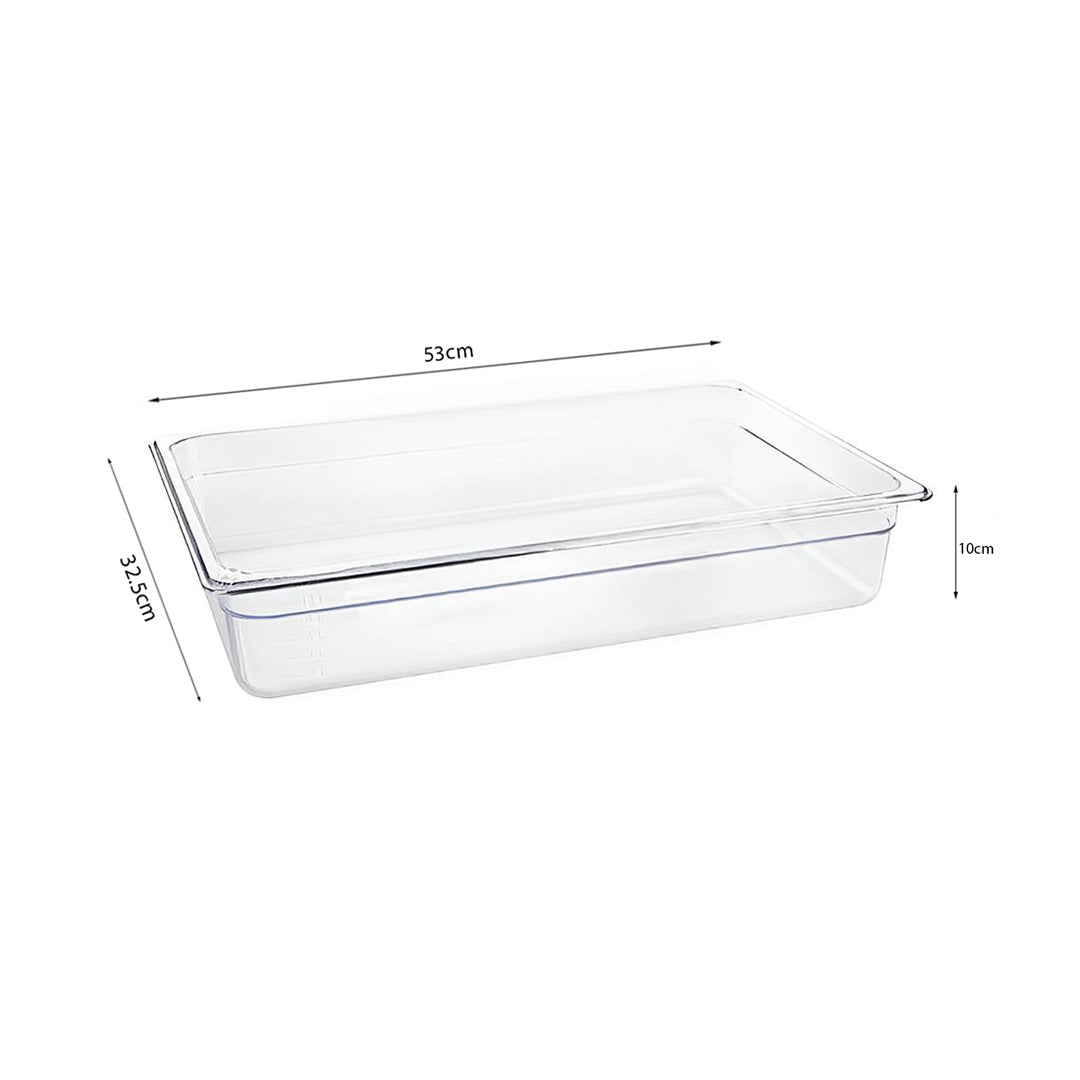 100mm Clear GN Pan 1/1 Food Tray