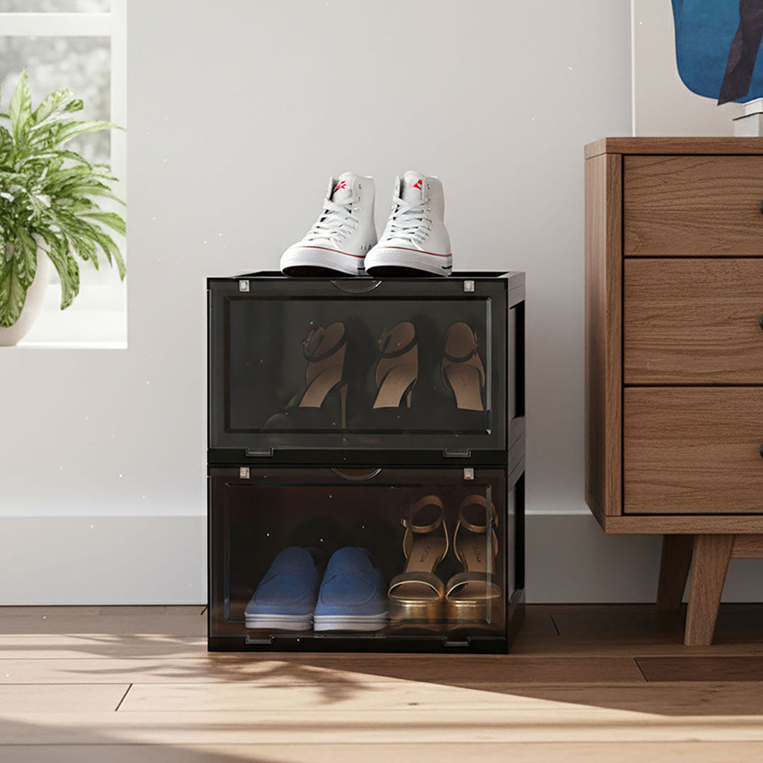 2 Tier Black Shoe Organiser