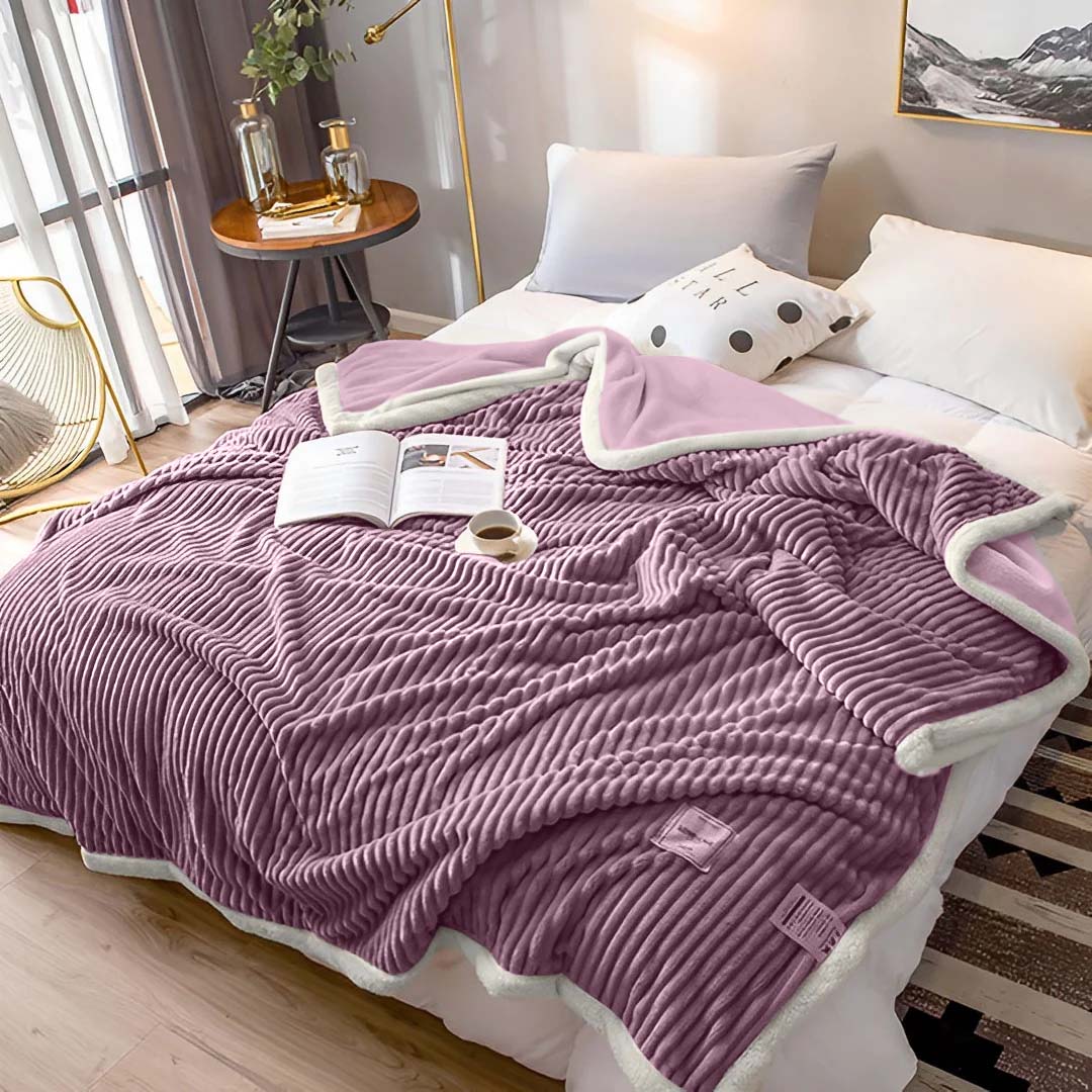 SOGA Throw Blanket Purple