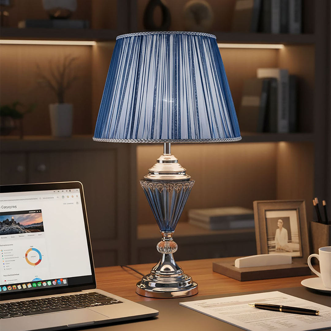 Elegant Table Lamp with Warm Shade