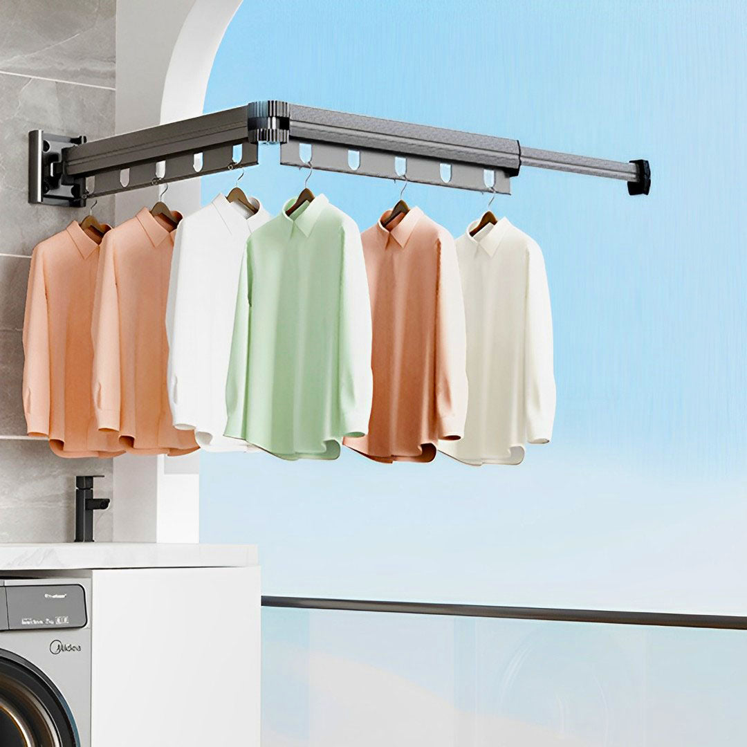 93.2cm Wall-Mounted Clothing Dry Rack Retractable  Hanger