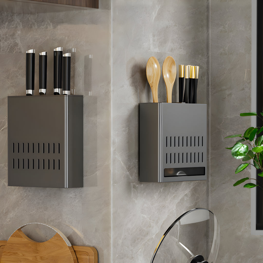 Wall Mounted Kitchen Knife Storage Rack