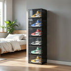 6 Tier Black Shoe Organiser