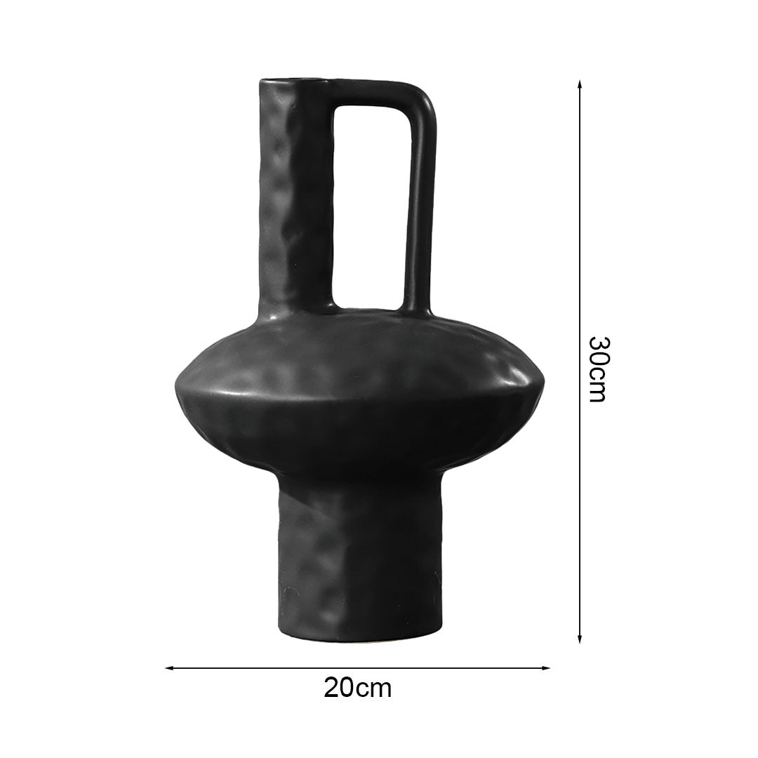 20x30cm Ornament Contemporary Black Ceramic Vase