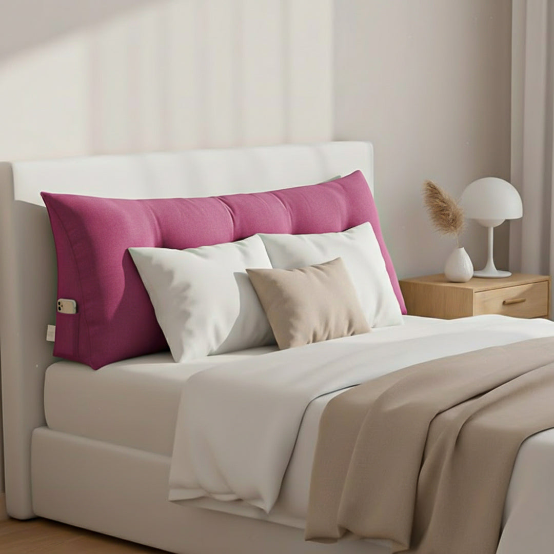 SOGA 120cm Pink Wedge Bed Cushion