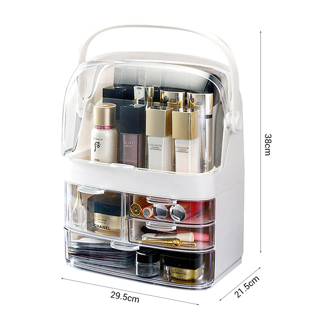 3 Tier White Countertop Cosmetic Storage Organiser