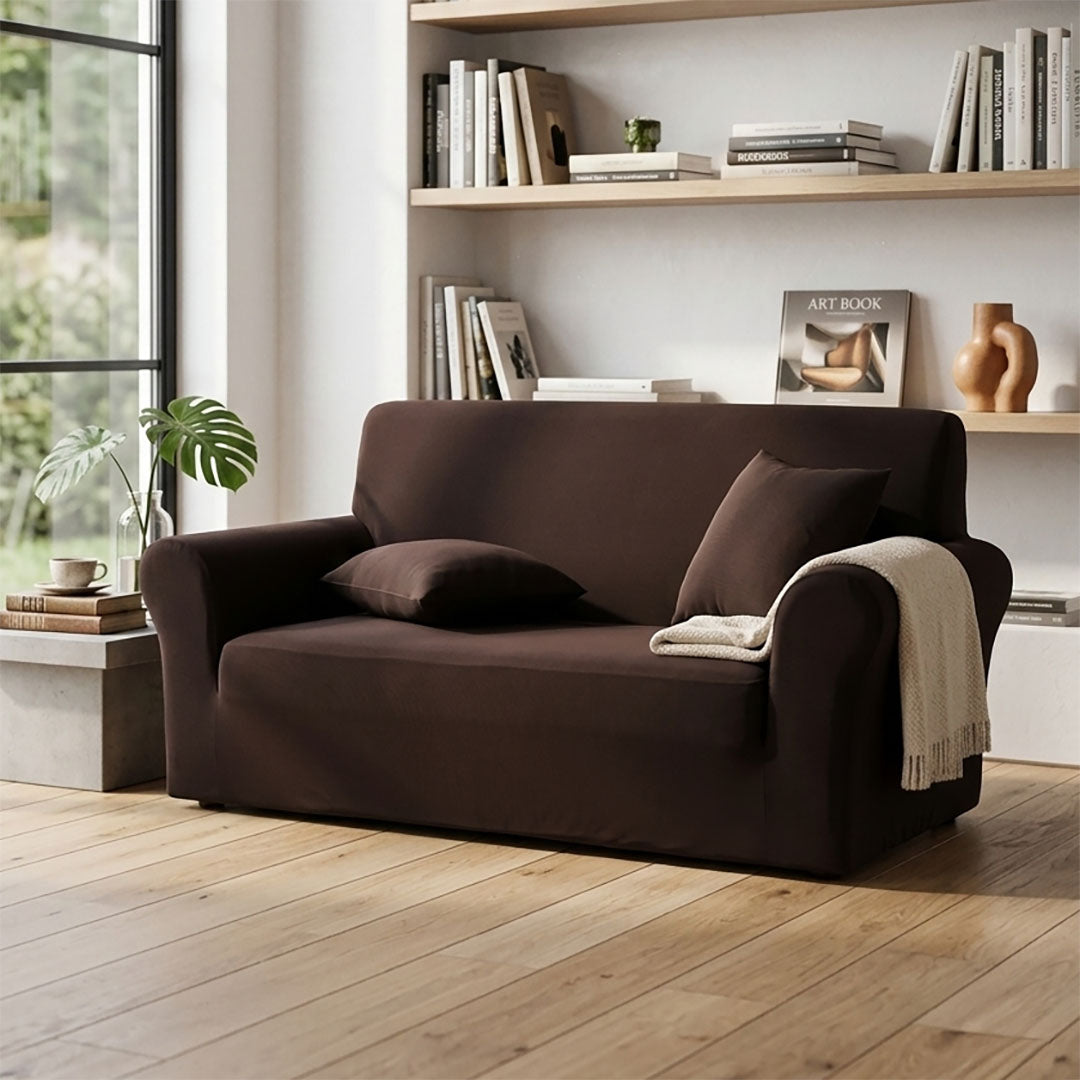 High Stretch 2-Seater Coffee Sofa Slipcover