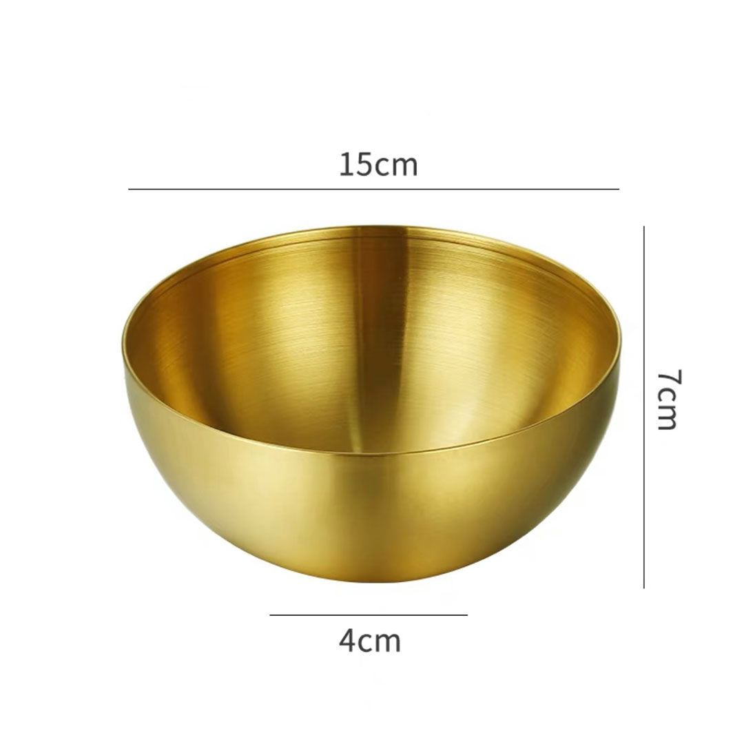 SOGA 15cm Gold Salad Bowl with Model 201 Elegant and Durable Kitchen Essential