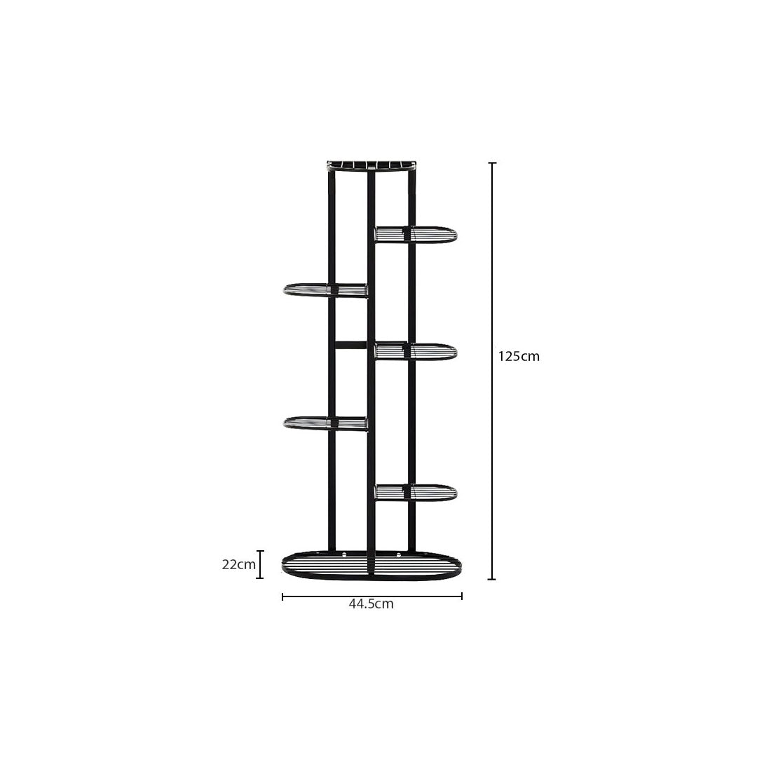 7 Tier Black Metal Plant Rack