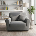 High Stretch 1-Seater Grey Sofa Slipcover