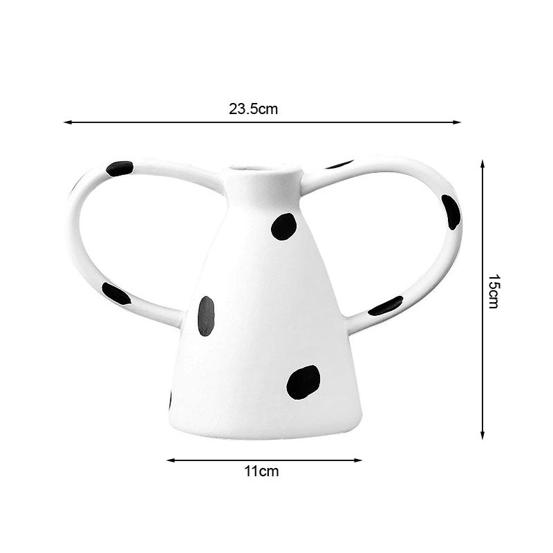 23.5x11cm Ornament Vase with Polka Dot