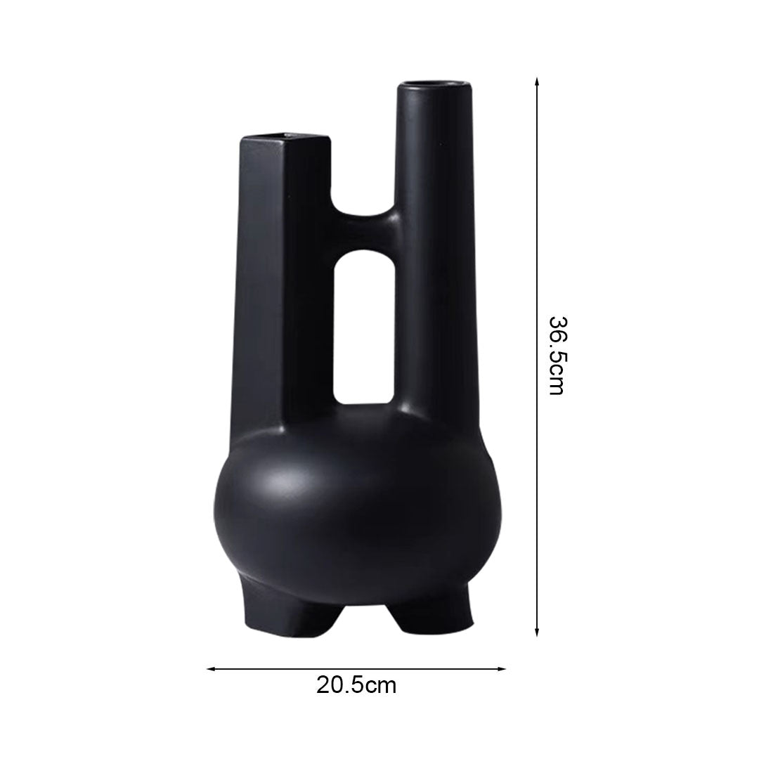 Ornament Modern Geometric Vase Minimalist Double Tube