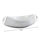 37x12.5cm Ornament Boat Shaped Plate Ceramic Food Decoration