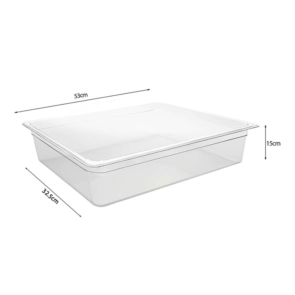 150mm Clear GN Pan 1/1 Food Tray