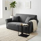 High Stretch 2-Seater Grey Sofa Slipcover