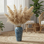 35x17cm Blue with White Mini Floral Large Ceramic Flower Vase