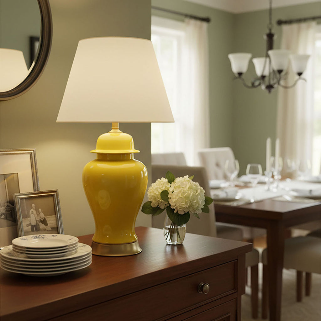 Ceramic Table Lamp Yellow