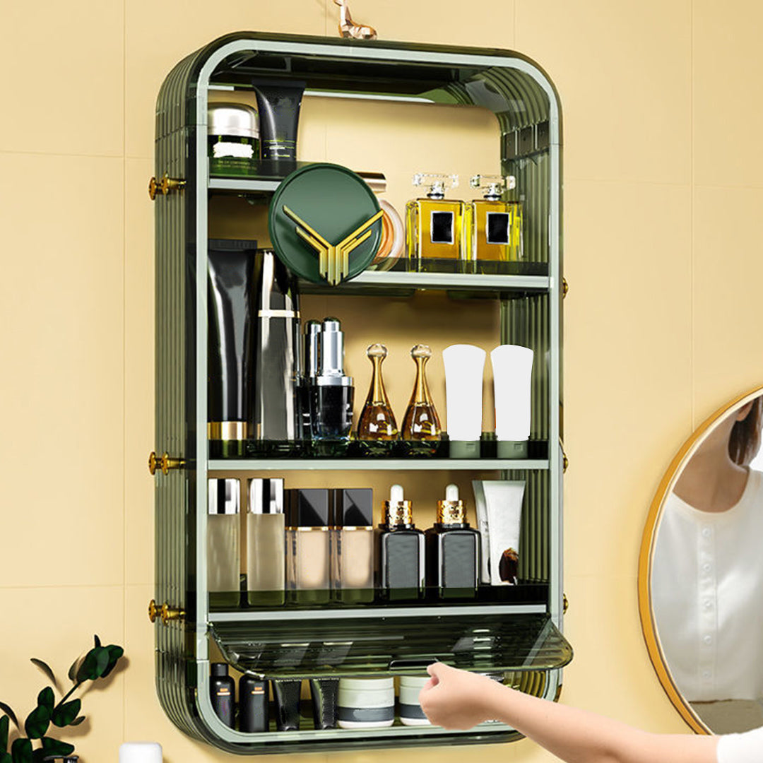 Green Multi Tier Cosmetic Storage Rack Organiser