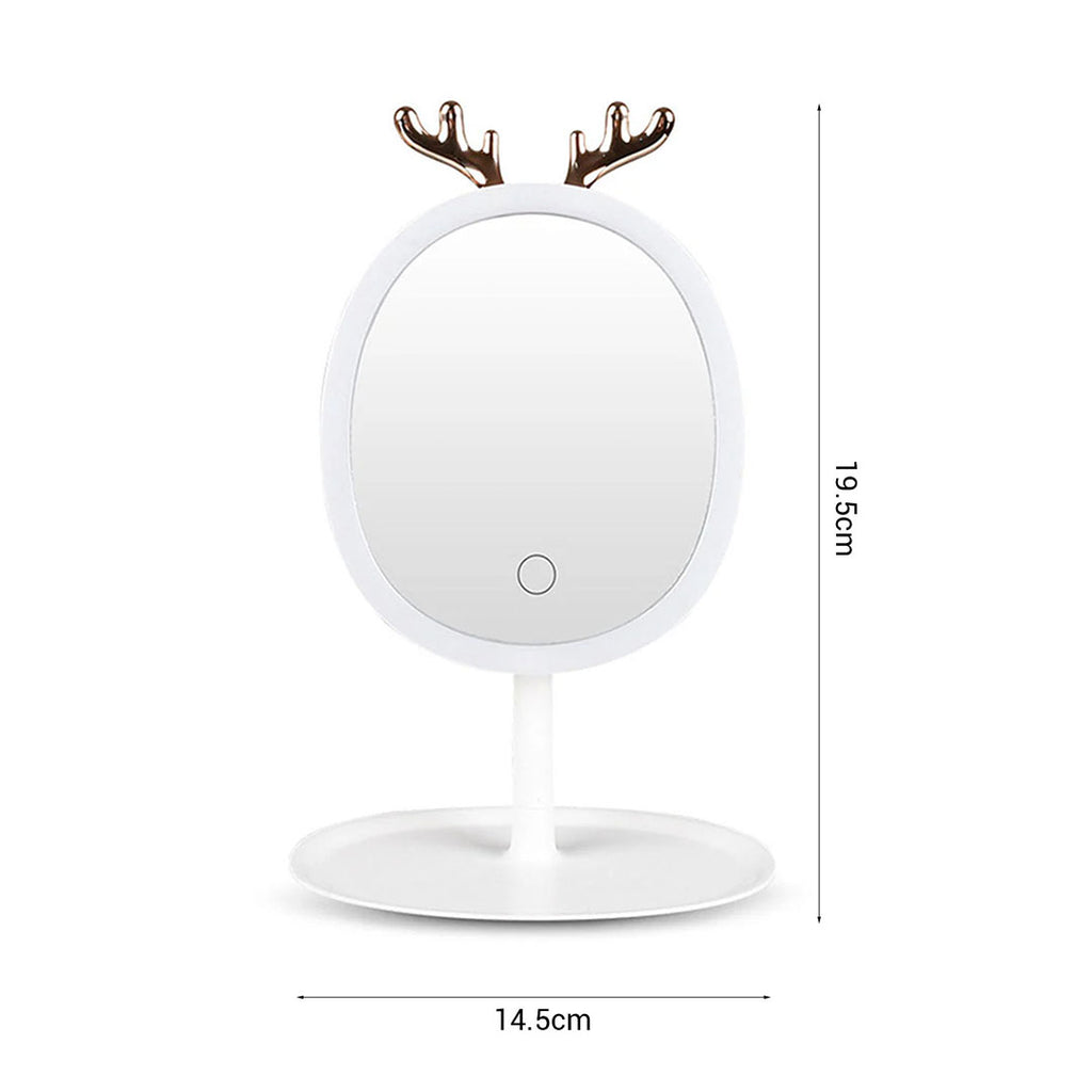 White Antler LED Light Makeup Mirror