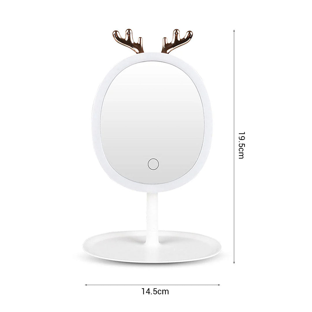 White Antler LED Light Makeup Mirror