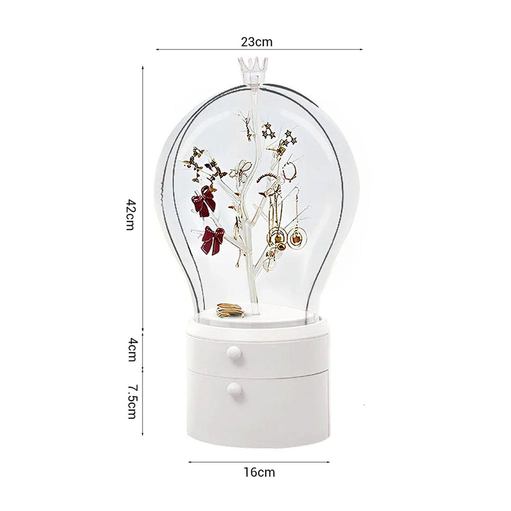White 360 2 Layered Jewelry Storage Box Waterproof