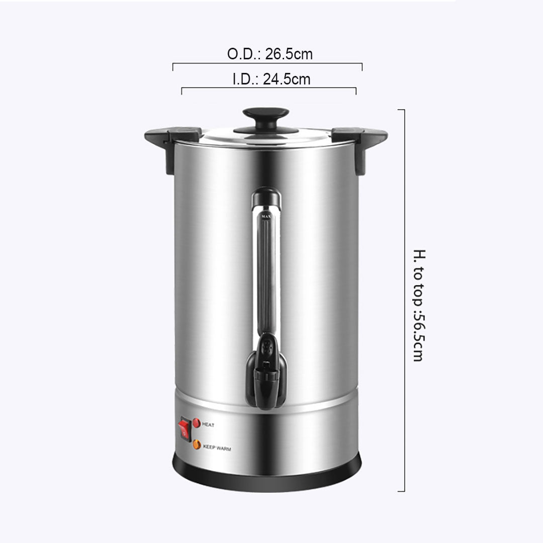 SOGA 2X 17L Electric Water Boiler 2800W Single Wall Stainless Steel