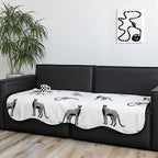 SOGA Three-Seater White Leopard Print 90x210cm Throw Blanket Sofa Cover
