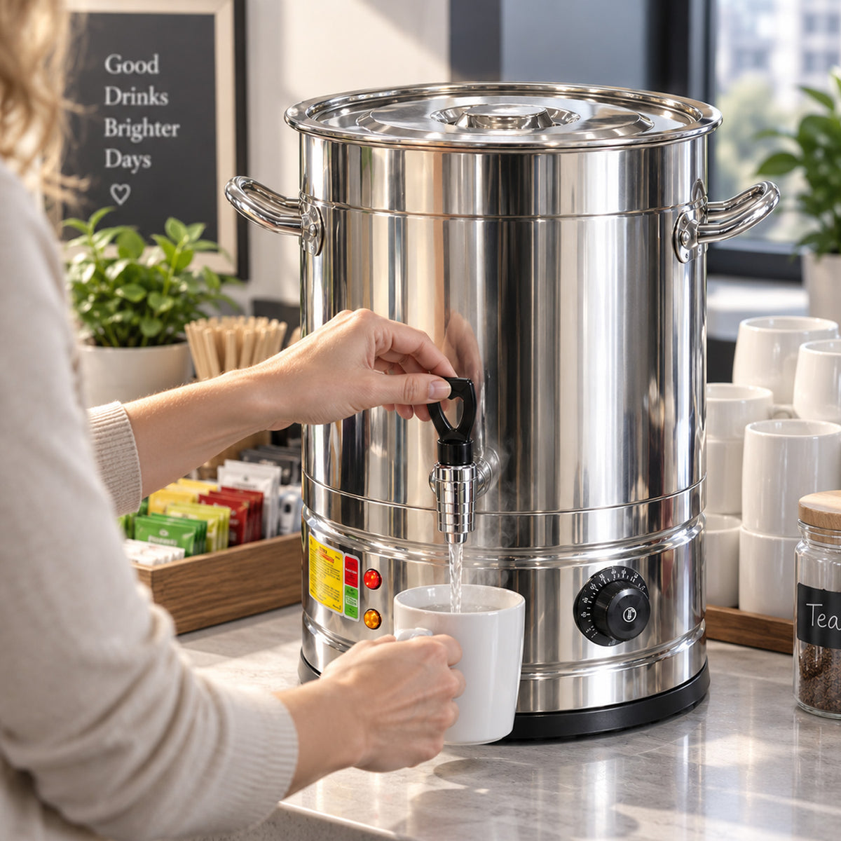 21L Stainless Steel URN Commercial Water Boiler