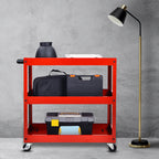 3 Tier Tool Storage Cart Red