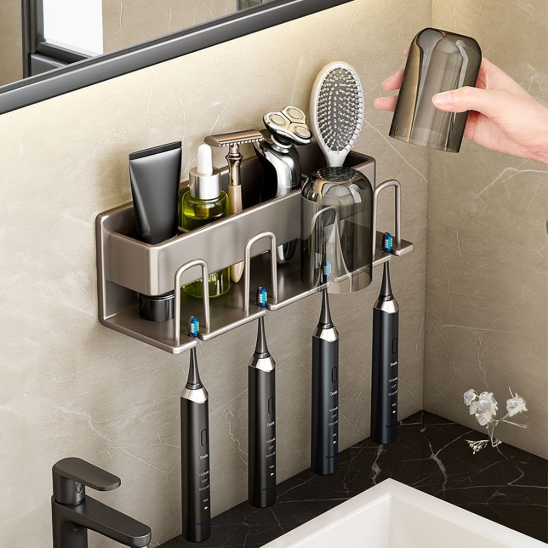 27cm Wall-Mounted Bathroom Storage Shelf Rack