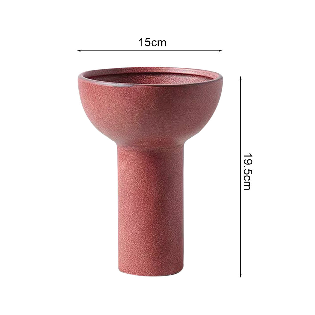15x19.5cm Ornament Brown Versatile Ceramic Vase